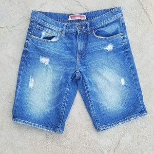 GAP boyfriend jean distressed shorts long sz 4
